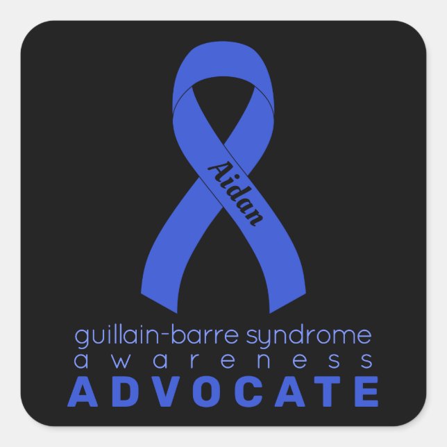 Adesivo Quadrado Guillain-Barre Syndrome Advocate negro (Frente)
