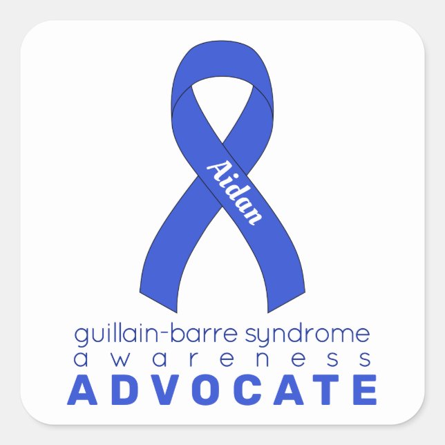 Adesivo Quadrado Guillain-Barre Syndrome Advocate White (Frente)
