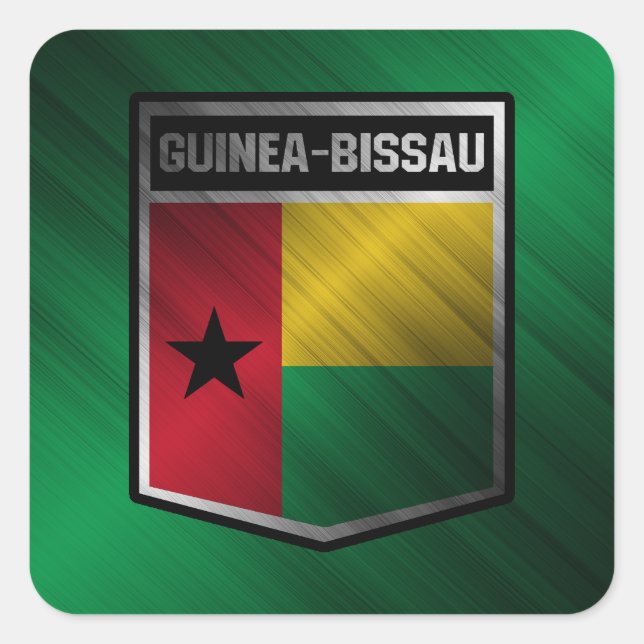Adesivo Quadrado Guiné-Bissau (Frente)