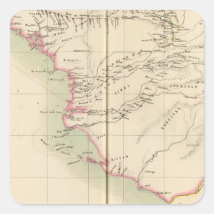 Adesivo Quadrado Guiné-Bissau Serra Leoa, África