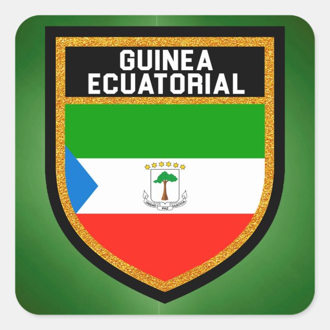 Adesivo Quadrado Guiné Equatorial (Frente)