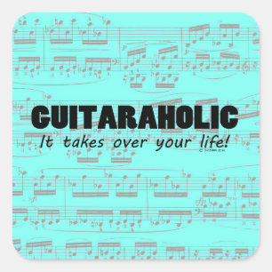 Adesivo Quadrado Guitaraholic Life Square Sticker