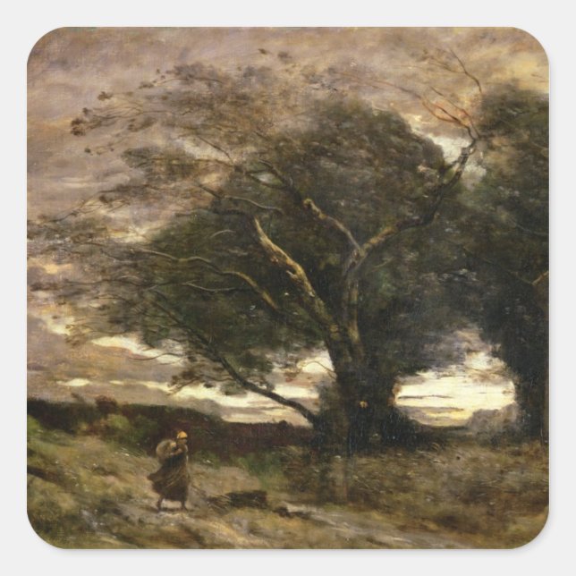 Adesivo Quadrado Gust of Wind, 1866 (Frente)