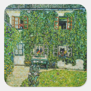 Adesivo Quadrado Gustav Klimt - A Casa de Guardaboschi