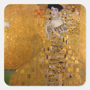 Adesivo Quadrado Gustav Klimt - Adele Bloch-Bauer I.