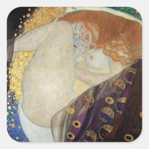 Adesivo Quadrado Gustav Klimt - Danae