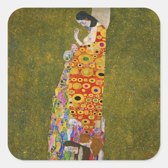 Adesivo Quadrado Gustav Klimt - Esperança II (Frente)