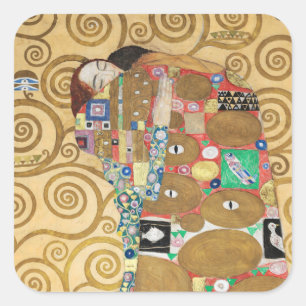 Adesivo Quadrado Gustav Klimt - Fulfillment, Stoclet Frieze