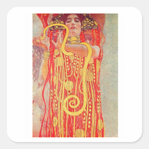 Adesivo Quadrado Gustav Klimt, Hygieia, Art Nouveau