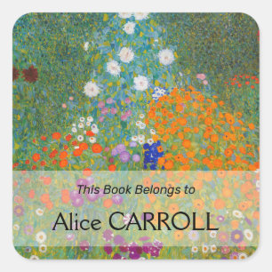 Adesivo Quadrado Gustav Klimt - Jardim Flor