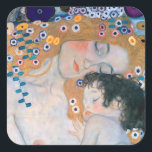 Adesivo Quadrado Gustav Klimt - Mãe e Filho<br><div class="desc">Mãe e Criança (detalhe da Mulher de Três Idades) - Gustav Klimt,  Oil on Canvas,  1905</div>