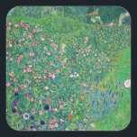 Adesivo Quadrado Gustav Klimt - Paisagem do Jardim Italiano<br><div class="desc">Paisagem do Jardim Italiano / Paisagem Horticultural Italiana - Gustav Klimt,  Oil on Canvas,  1913</div>