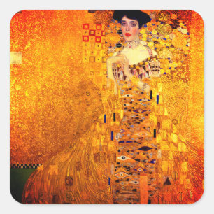 Adesivo Quadrado Gustav Klimt Retrato de Adele Bloch Bauer