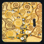 Adesivo Quadrado Gustav Klimt Tree of Life: Art Nouveau Symbolista<br><div class="desc">Elevem seu espaço com esta obra-prima icônica, a "Árvore da Vida" de Gustav Klimt (do Stoclet Frieze). Este famoso trabalho de arte Art Nouveau cativa com seus galhos ouros giratórios, padrões intrincados e motivos simbólicos que representam a jornada, a conexão e o crescimento da vida. O uso de ouro rico,...</div>