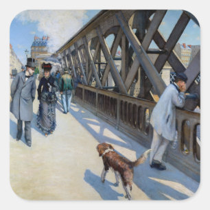 Adesivo Quadrado Gustave Caillebotte - A Ponte da Europa