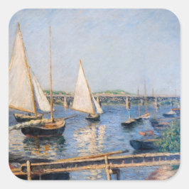 Adesivo Quadrado Gustave Caillebotte - Barcos à vela em Argenteuil
