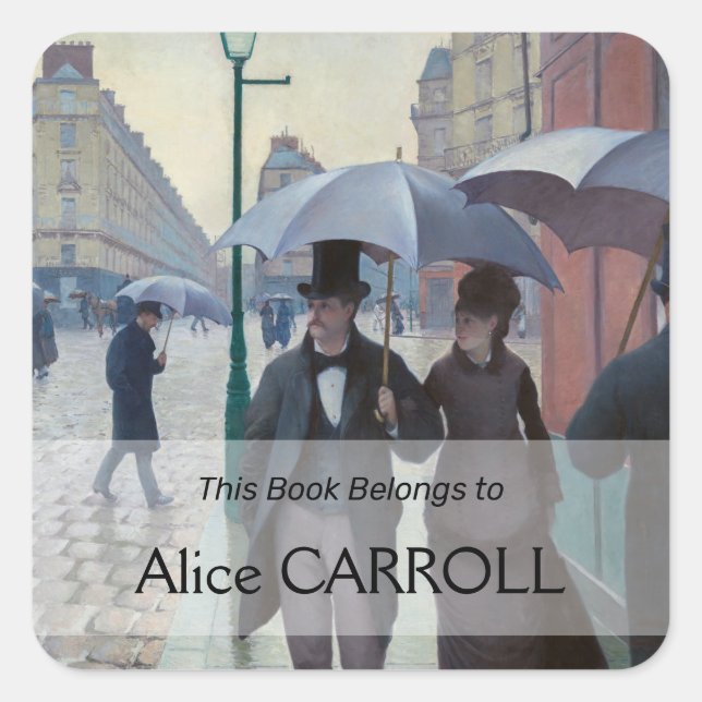 Adesivo Quadrado Gustave Caillebotte - Paris Street; Rainy Day (Frente)