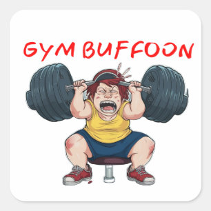 Adesivo Quadrado Gym Buffoon