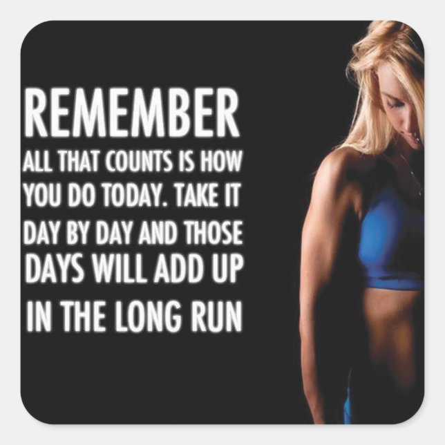 Adesivo Quadrado Gym Malhação Motivativo (Frente)