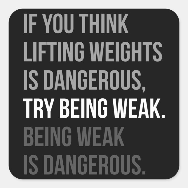 Adesivo Quadrado Gym Malhação Motivativo (Frente)