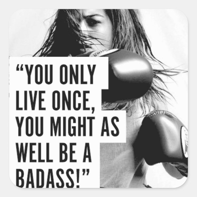 Adesivo Quadrado Gym Malhação Motivativo (Frente)