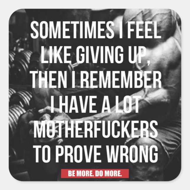 Adesivo Quadrado Gym Malhação Motivativo (Frente)