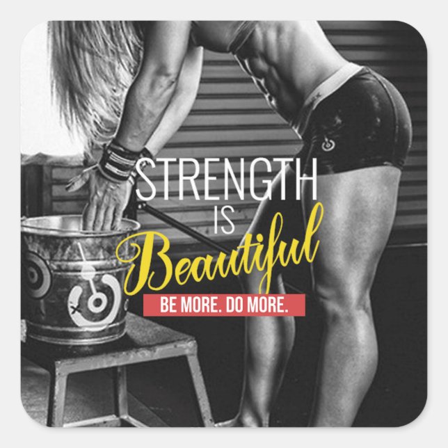 Adesivo Quadrado Gym Malhação Motivativo (Frente)