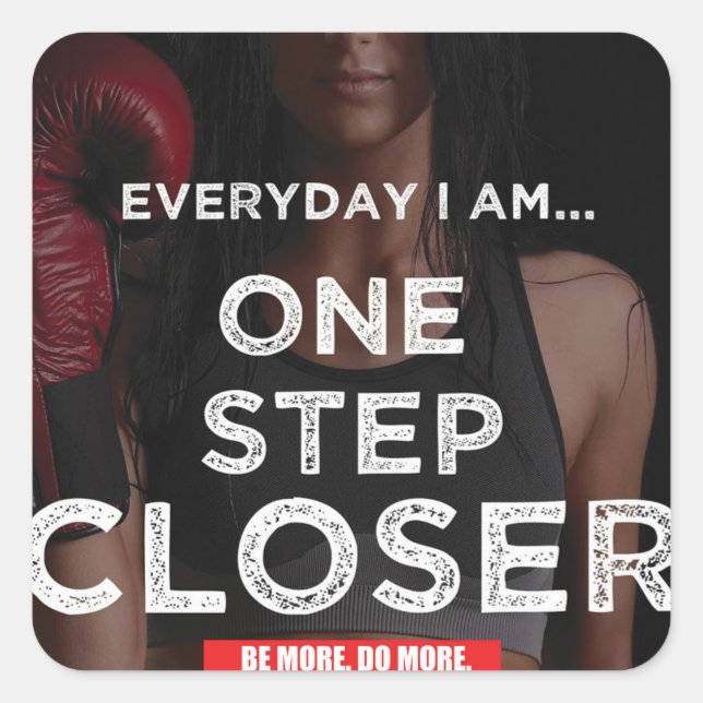 Adesivo Quadrado Gym Malhação Motivativo (Frente)