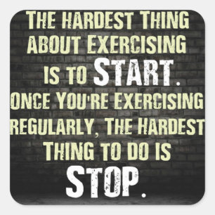 Adesivo Quadrado Gym Malhação Motivativo