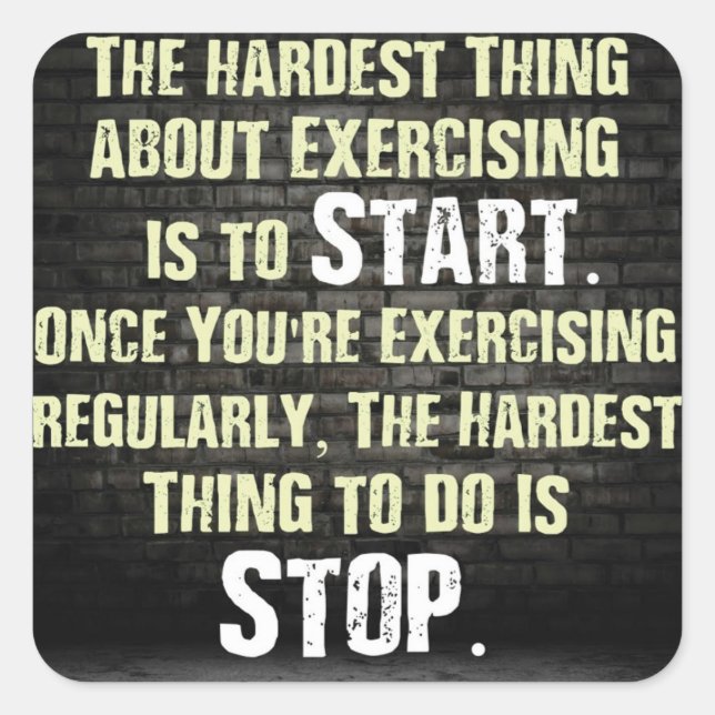 Adesivo Quadrado Gym Malhação Motivativo (Frente)