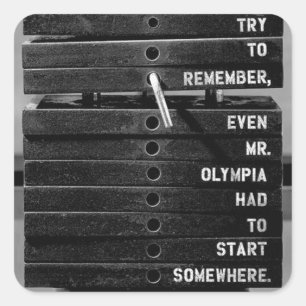 Adesivo Quadrado Gym Malhação Motivativo