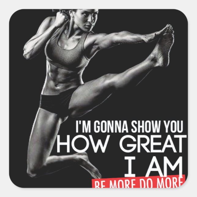 Adesivo Quadrado Gym Malhação Motivativo (Frente)