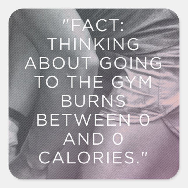 Adesivo Quadrado Gym Malhação Motivativo (Frente)