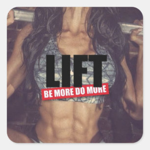 Adesivo Quadrado Gym Malhação Motivativo