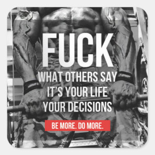 Adesivo Quadrado Gym Malhação Motivativo