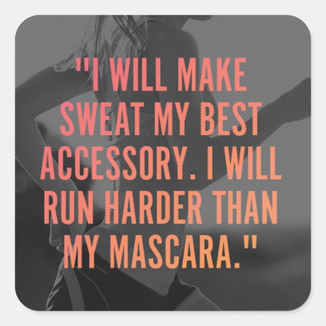 Adesivo Quadrado Gym Malhação Motivativo (Frente)