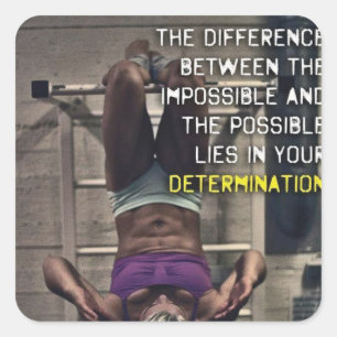 Adesivo Quadrado Gym Malhação Motivativo