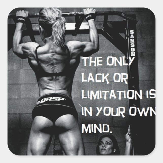 Adesivo Quadrado Gym Malhação Motivativo (Frente)