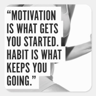 Adesivo Quadrado Gym Malhação Motivativo