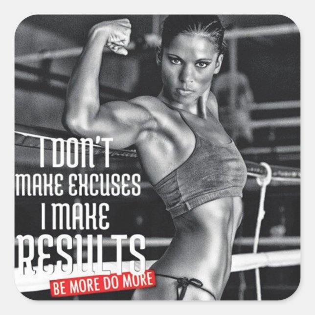 Adesivo Quadrado Gym Malhação Motivativo (Frente)