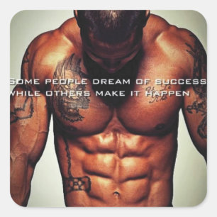 Adesivo Quadrado Gym Malhação Motivativo