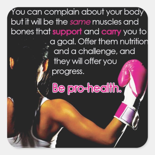 Adesivo Quadrado Gym Malhação Motivativo (Frente)