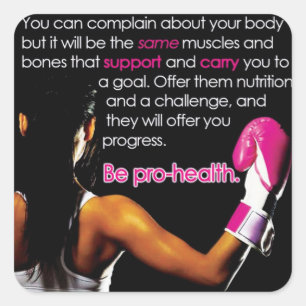 Adesivo Quadrado Gym Malhação Motivativo