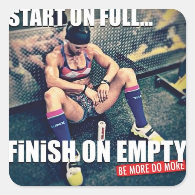 Adesivo Quadrado Gym Malhação Motivativo (Frente)