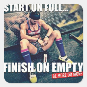 Adesivo Quadrado Gym Malhação Motivativo