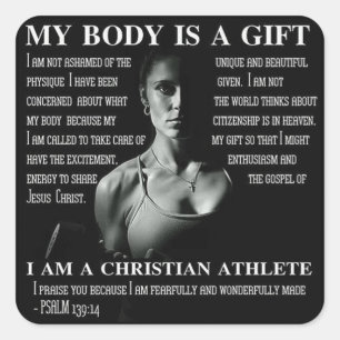 Adesivo Quadrado Gym Malhação Motivativo