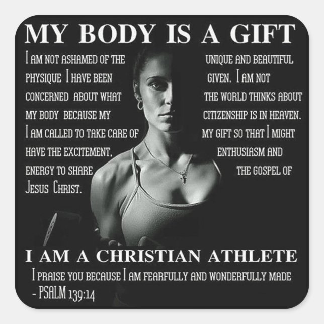 Adesivo Quadrado Gym Malhação Motivativo (Frente)