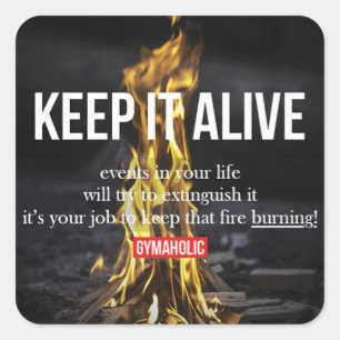 Adesivo Quadrado Gym Malhação Motivativo