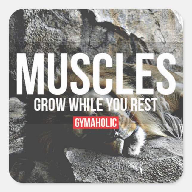 Adesivo Quadrado Gym Malhação Motivativo (Frente)