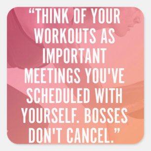 Adesivo Quadrado Gym Malhação Motivativo